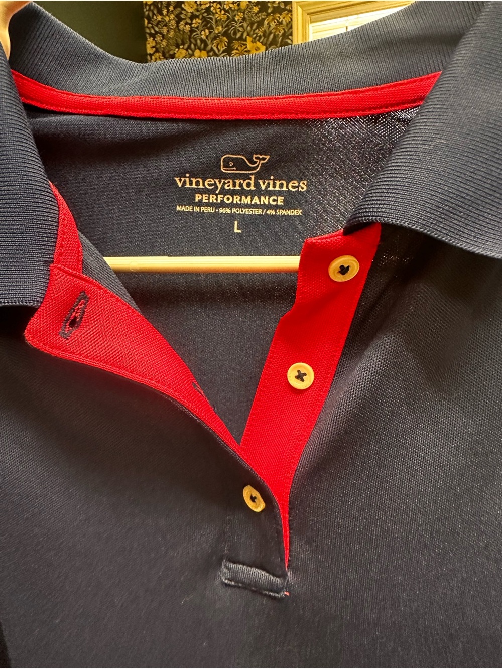 Vineyard Vines Performance Polo Dress Navy Pink L coastal preppy country club